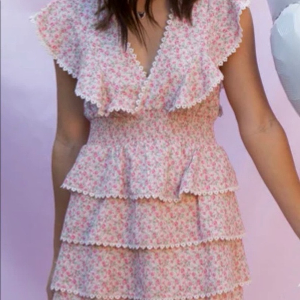 Show Me Your MuMu Sweet Ruffle Mini Dress - M - Picture 2 of 3